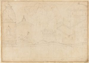 Indrajit kommer med tilbud: Folio fra Siege of Lanka-serien, ca. 1725.