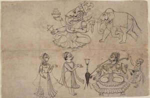 Portræt af Manya Sahib Man Rup Sagarji, slutningen af ​​det 18. århundrede.