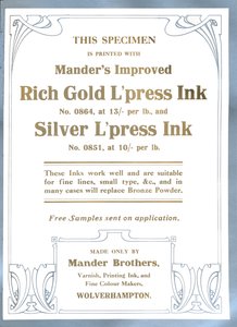 Mander Brothers Annonce, 1919 af Mander Brothers
