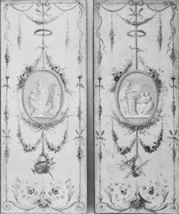 Dekorativt panel et af et par, 1700-tallet. af Manner of Le Riche