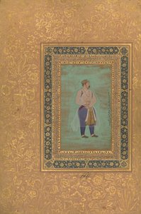 recto: Portræt af Prince Danyal, Folio fra Shah Jahan Album, recto: slutningen af det 16. århundrede. af Manohar