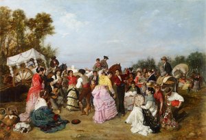 På Torrijos pilgrimsrejse - Cabral Aguado-Bejarano, Manuel (1827-1891) - 1883 - Olie på lærred - 69x99 - Carmen Thyssen Museum, Malaga