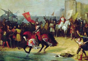 Generobringen af Cadiz i 1262 af Alfonso den Vise (olie på lærred)