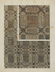 Vævet overtræk, ca. 1938.