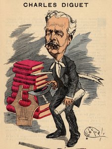 Forside til The Men of Today, nummer 393, illustration af Manuel Luque (1854-1919): Litterature, Lyre - Diget Charles (1836-1909) af Manuel Luque