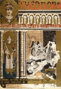 Theodora, på Porte Saint Martin-teatret i Paris. Illustration af Manuel Orazi