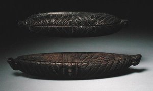 Fjerkasser (træ) af Maori Maori