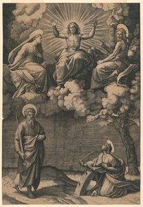 Jesus Kristus, Jomfruen og Johannes Døberen med de hellige Paulus og Katarina