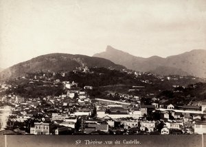 Udsigt over Santa Teresa i Brasilien, ca. 1880-90 (s/h-billede)