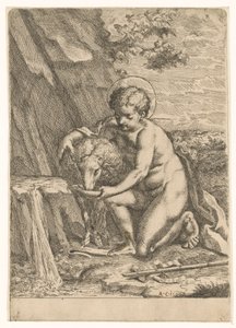 Johannes Døberen som barn af Marcantonio Bellavia