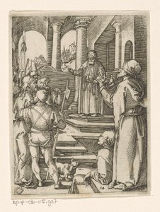 Kristus før Pilatus Passion of Christ (serietitel) af Marcantonio Raimondi