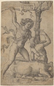 Hercules og Nessus af Marcantonio Raimondi