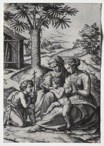 Madonna af Palmetræet af Marcantonio Raimondi