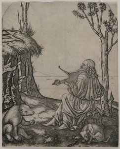 Orpheus charmerer dyrene, ca. 1505. af Marcantonio Raimondi