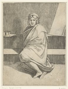 Portræt af maleren Raphael af Marcantonio Raimondi