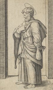 Saint Matthew, en lille sæk i venstre hånd, fra serien 