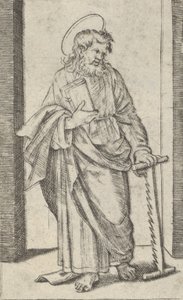 Saint Simon, en sav i sin sænkede venstre hånd, fra serien 