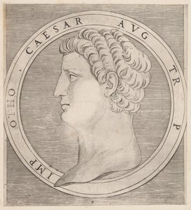 Mirror of Roman Magnificence: Otho, fra The Twelve Caesars, ca. 1500-1534., ca. 1500-1534. af Marcantonio Raimondi