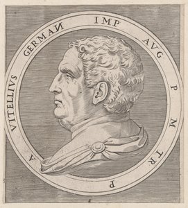 Mirror of Roman Magnificence: Vitellius, fra The Tolv Caesars, ca. 1500-1534., ca. 1500-1534. af Marcantonio Raimondi