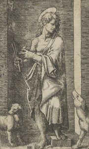 St Lazarus flankeret af to hunde, fra serien 