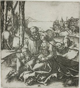 Det dårligt sammensatte par (Tilbuddet om kærlighed) af Marcantonio Raimondi