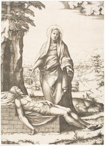 Pietà af Marcantonio Raimondi