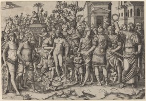 Triumf af Marcantonio Raimondi, after Jacopo Ripanda