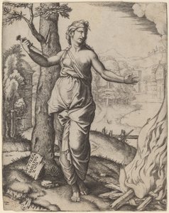 Dido af Marcantonio Raimondi after Raphael