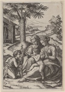Madonna under et palmetræ