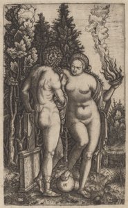 Mand og kvinde med en bold af Marcantonio Raimondi possibly after Francesco Francia