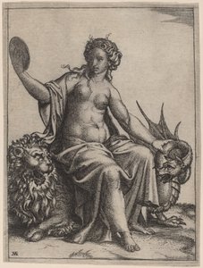 Forsigtighed af Marcantonio Raimondi possibly after Raphael
