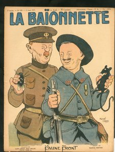 Cover af "" La Baionnette"", Satirisk i farver