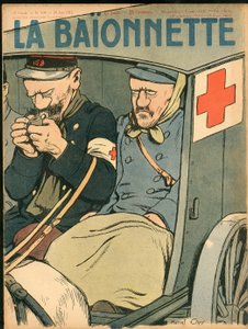 Cover af ""La Baionnette"", satirisk i farver af Marcel Amable O.L. Capy