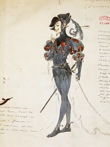 Mephistopheles, kostumeskitse af Marcel Multzer (1866-1937) til The damnation of Faust, af Hector Berlioz (1803-1869).
