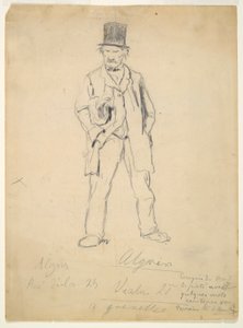 Skitse af en Vagabond (recto); Kvinde og to spædbørn (verso) af Marcellin Desboutin