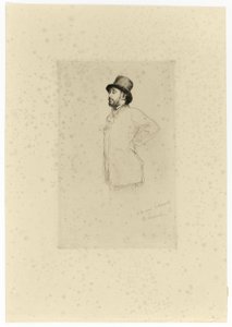 Edgar Degas, stående af Marcellin Gilbert Desboutin