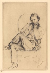 Renoir siddende af Marcellin Gilbert Desboutin