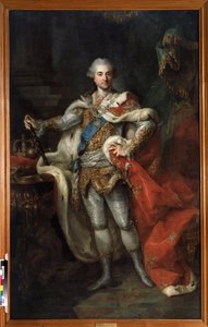 Portræt af Stanislaw II August Poniatowski, konge og storhertug af det polsk-litauiske Commonwealth (1732-1798), ca. 1790 (olie på lærred)
