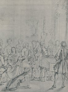 En koncert i et adelshus, 1736, 1920