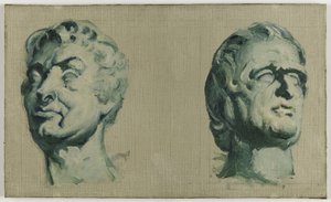 Skitse til Salon des Sciences på Hôtel de Ville i Paris: Cuvier - Lavoisier, 1890 (olie på lærred, karton) af Marchal Marchal