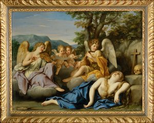 The Ecstasy of Saint Mary Magdalen (olie på kobber) af Marco Antonio Franceschini