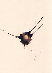 Blot 2, 2018 (blæk og blegemiddel på papir) af Marco Campedelli