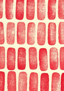 Stones_red, 2017 (gummistempler)