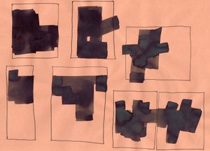 Uden titel, 2014 (grafit og blæk på papir) af Marco Campedelli