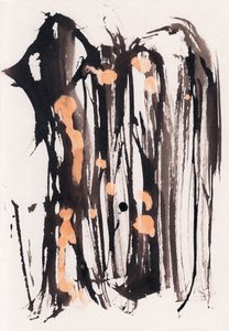 Wabi Sabi, 2018 (blæk og blegemiddel på papir) af Marco Campedelli
