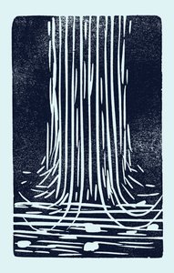 Vandfald, 2014 (linoleum på papir) af Marco Campedelli