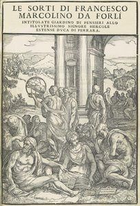 Le Sorti ... med titlen Tankernes have, oktober 1540. Skabere: Ukendt, Marco Dente. af Marco Dente
