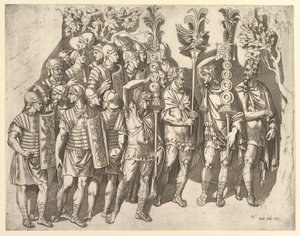 En romersk legion fra Trajans søjle, 1500-tallet. af Marco Dente