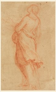 Tegning, En ung kvinde (Maria Magdalena under korset), 1550-75
