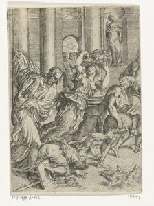 Kristus fordriver pengevekslere fra templet af Marco dell